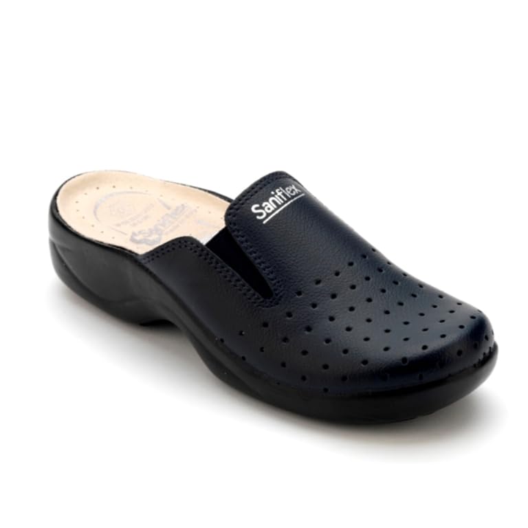 621-10 Certificato Medico Zoccoli Sabot Pantofole Scarpe di Pelle, Donna