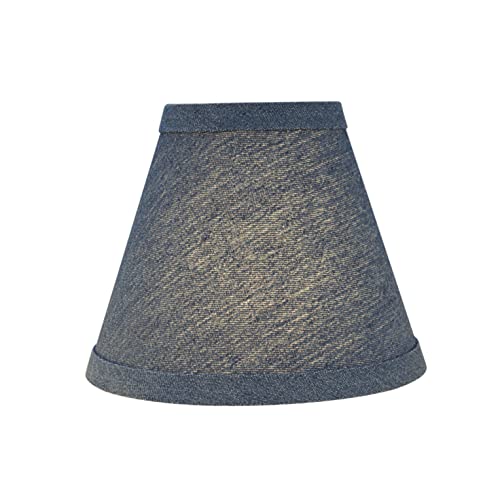 Image of Aspen Creative 32108-6A, Hardback Empire Clip-On Chandelier Lamp Shade, Washing Blue, 3 inch Top x 6 inch Bottom x 5 inch Slant Height, Set of 6