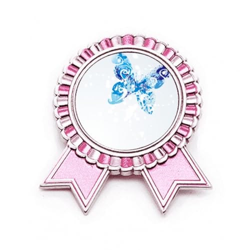 Broche badge graffiti flûte bleu en métal, l'animal rose parfait pour sublimer un look urbain.