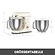 Karaca Blendburst Stand Mixer, Iconic Beige – Leistungsstarkes Küchengerät mit 1400W Leistung und 5,7L Fassungsvermögen