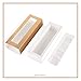 BAKIPACK 20 Valentine's Day Truffle Boxes, Chocolate Boxes, Candy Boxes Packaging with 4-Piece Plastics Tray (Tray Size with 5.75x1.25 Inches), Pull Out Packing with Clear Window Sleeves, Gold