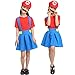 thematys Sombrero Super Mario Luigi + Vestido + Barba - Set de...