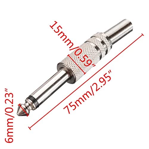ESPtronics-5-Pcs-635-mm-Stereo-Jack-Male-Metal-Pin-Mic-Pin-Connector-for-Repair-65-mm-Metal-Mic-Pin-with-Golden-Tip-Mic-Connector-Pin