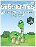  libro para colorear de serpientes para niños de 4 a 8 años: Super Fun 35 Easy Different snak for Children Coloring Book filled with Snakes, Cute Gift ... Girls (Toddlers Preschoolers & Kindergarten)