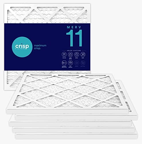 Crisp Filters, 16x25x1 Air Filter, MERV 11, MPR 1000, AC Furnace Air Filter, 6-Pack