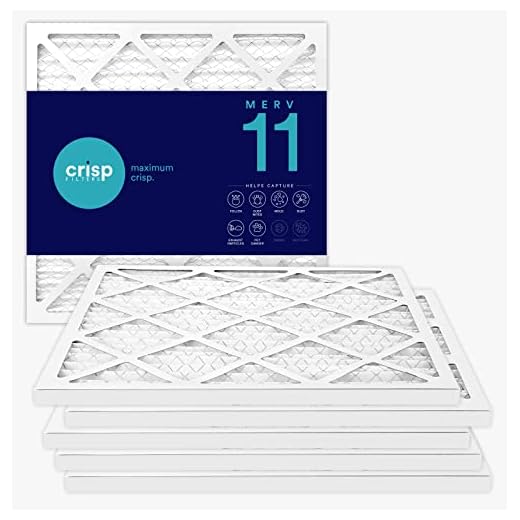 Crisp Filters, 20x25x1 Air Filter, MERV 11, MPR 1000, AC Furnace Air Filter, 6-Pack, White (CF20x25x1-M11pk6)