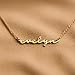DayOfShe Custom Tiny Name Necklaces for Wedding Bridesmaid Gifts Best Friend Birthday Gifts,18K Gold Plated Dainty Name Necklace Personalized Valentines Christmas Jewelry Gifts