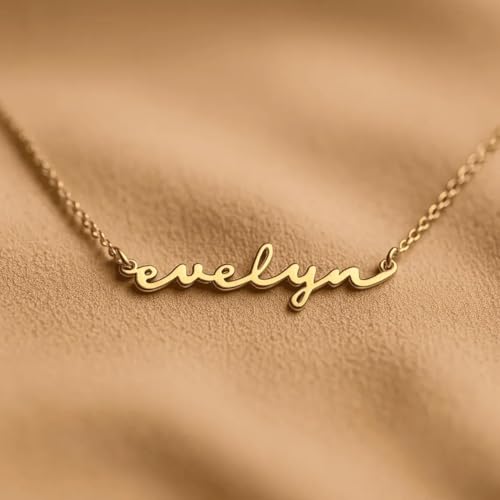 Custom Tiny Name Necklaces for Wedding Bridesmaid Gifts Best Friend Birthday Gifts, 18K Gold Plated Dainty Name Necklace Personalized Christmas Jewelry Gifts2