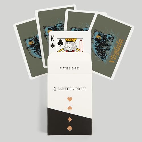 Lantern Press Naipes Póker Virginia Black Bear 52 Cartas miniatura 6
