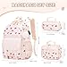 Scothen Backpack for Girls, 3PCS Girls Backpack for School with Lunch Bag Pencil Case, Kids Bookbag Kindergarten Elementary Middle School Bag with USB Charging Port