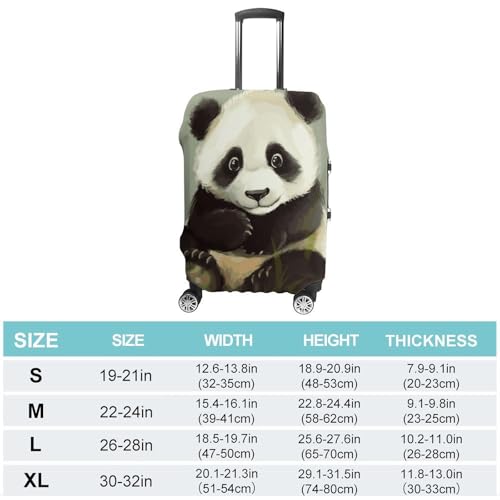 Cute Little Panda Printed Luggage Cover Protector, Fits 18-32 Inch Luggage2