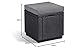 Allibert by Keter Cube Hocker mit Stauraum, grau, inkl. Kissen, Deckel abnehmbar, flache Rattanoptik, wetterfest, 42x42x39cm