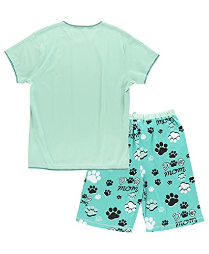 Lazy One Bermuda Short And T-Shirt Set, Cute Pajama Lounge Set For Women, Summer Loungewear (Dog Mom, X-Large) #TOP3