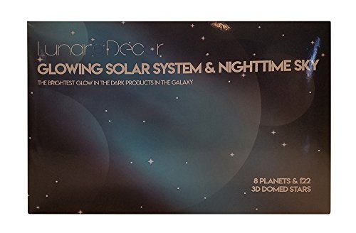 Lunar Decor Glow In The Dark Planets And Stars For Kids: 122 Self Adhesive Glowing Star And 8 Planet Decals For Children’s Bedrooms I Glow In The Dark Constellation Ceiling Wall Stickers I 3D Stickers #TOP7