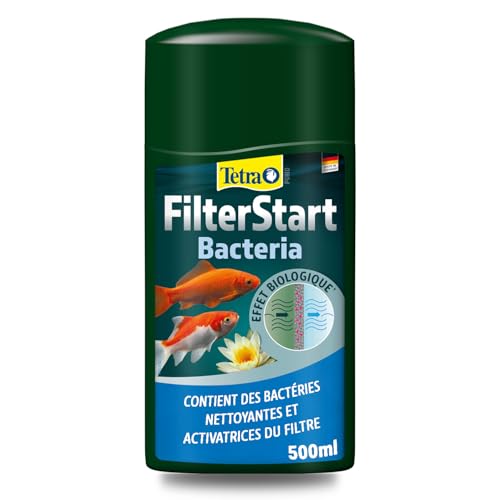 Tetra Pond FilterStart – Mélange de Bactéries Sélectionnées Filtrantes et Nettoyantes Pour Eau de Bassin et d’Etang – Activateur de Filtre – Réduit la pollution de l’eau – 500 ml