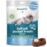 AmeizPet Pill Pockets Katze, Weiche Tabletten-Leckerlis zum Verstecken von Tabletten, Easy Pill Putty für Katzen, Stressfreie Alternative zum Cat Pill Popper, 50 g