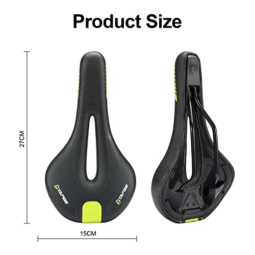 Foir Universal Fit Relax Bike Saddle,One-Plug Install, Bicycle Saddle Memory Foam Padded Soft Bike Cushion,Cyclmotor Saddles, Mountain Bike Seats (Green) #TOP1