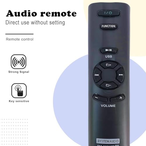 Image of Remote Control Compatible with Sony Home Theater Systems SA-D10, SA-D100, SA-D40 | Replacement for Sony RM-ANU156 | Premium Build, Long Range & Smooth Sound System Operation