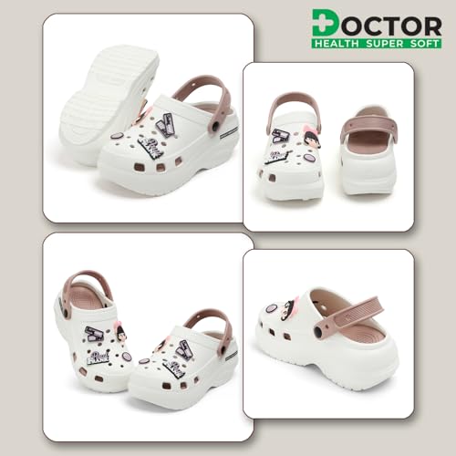 Image of DOCTOR HEALTH SUPER SOFT Stylish and Anti Skid Women Clogs with Cushioned Footwear | Adjustable Strap Clogs | Comfortable | Lightweight | Everyday Wear