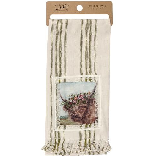 Primitives-by-Kathy-Floral-Highland-Kitchen-Towel-in-Cream-and-Green Primitives by Kathy Floral Highland Kitchen Towel in Cream and Green