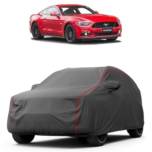 Image of Heavy-Duty Car Cover for Compatible with Ford Mustang (2016 to 2025 All Models) Deluxe Car Protection Cover - Waterproof & UV-Resistant All-Season Exterior Protection