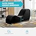 CECER Curved Chaise Lounge Chair for Yoga,Modern Velvet Yoga Chair for Stretching, Relaxing, Exercising, Chaise Lounge Indoor for Indoor Living Room,Bedroom-Black