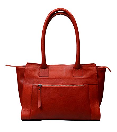 Sac à main de soirée pour femme 100 % cuir véritable - Rouge - Rouge Cover