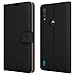 Produktbild PIXFAB Schutzhülle für Motorola E7i Power (XT2097), Leder, Magnetverschluss, vollständiger Schutz, Buch-Design, Brieftaschen-Design, Kartenfächer, Standfunktion, Schwarz