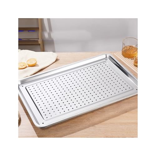 Plateau à thé en acier inoxydable durable, organisateur de service haut de gamme rectangulaire