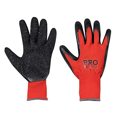 PRO BIKE TOOL Mechanics Gloves - Medium Size - for Mens and Women - Work Polyester Gloves with Grip, Breathable Material, Machine Washable, Ultra Grippy Protective Mechanic Gloves