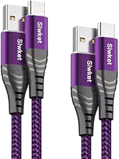 Siwket USB C Cable Type C Fast Charging Cable,[2-Pack 1M+2M] Braided USB C Fast Charger Cord 3A Data Sync for Samsung Galaxy S20/10/9,Note 9/8,LG G5,Sony Xperia,Moto G7,Switch,HTC.Macbook & More Blue