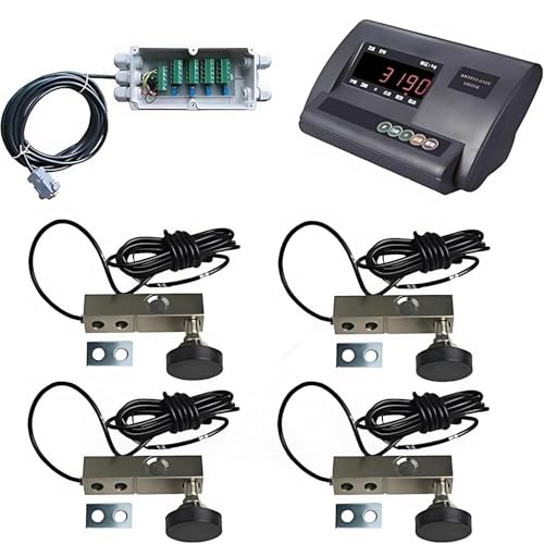 XUXIAO - Kit de balance pour bétail, Balances à bétail au sol étanches, Indicateur de pesée Indicateur de poids pour balance, avec niveau de précision C3 et, pour bovins et ovins