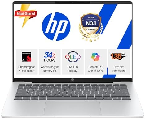 HP OmniBook 5 OLED (Previously Pavilion), Snapdragon X Processor (16GB LPDDR5x, 1TB SSD) 2K, 14''/35.6cm, Win1