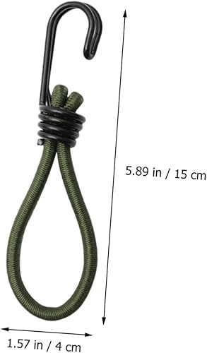 Miniatura 5 de Kisangel 12 piezas de tienda de campaña elástica para acampar al aire libre, accesorios de cuerda elástica, gancho para tienda de campaña, cordones