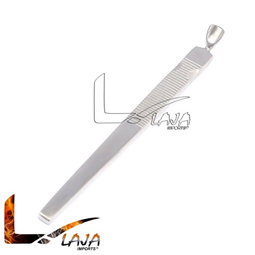 Laja Imports Gel Art Remover Cuticle Pusher Cutter with Special Spoon Professional Stainless Steel Nail Cleaner for Educational Use