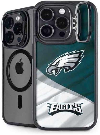 Skinit Kickstand Phone Case Compatible with iPhone 15 Pro Max - Officially Licensed NFL Philadelphia Eagles Super Bowl LII Champions Design