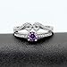 Uloveido Fashion Purple Cubic Zirconia Princess Tiara Crown Ring fo Women White Gold Plated Anniversary Wedding Jewelry Ring (size 6) Y2867