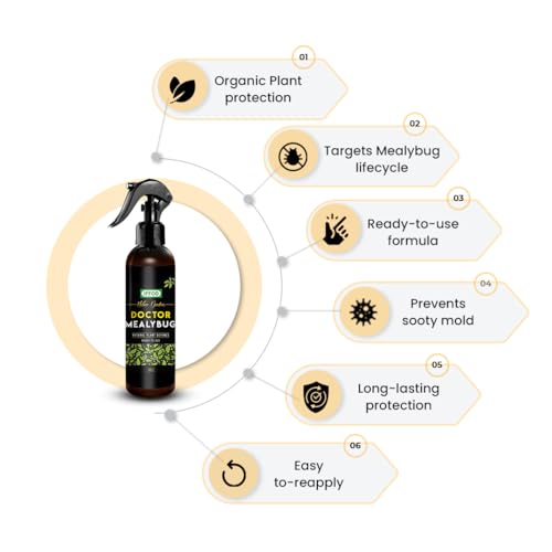 Image of IFFCO Urban Gardens - Doctor Mealybug 200 ml - A Ready-to-Use Mealy Bug & Fungus Repellent Spray - 100% Organic plant spray - Safe for all types of Indoor & Outdoor plants