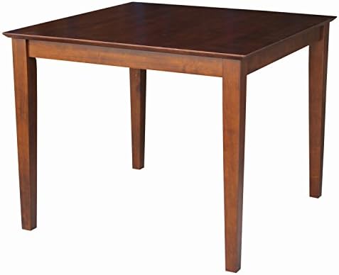 International Concepts Shaker Leg Solid Wood 36-Inch, Espresso Dining Table, 36 in x 36