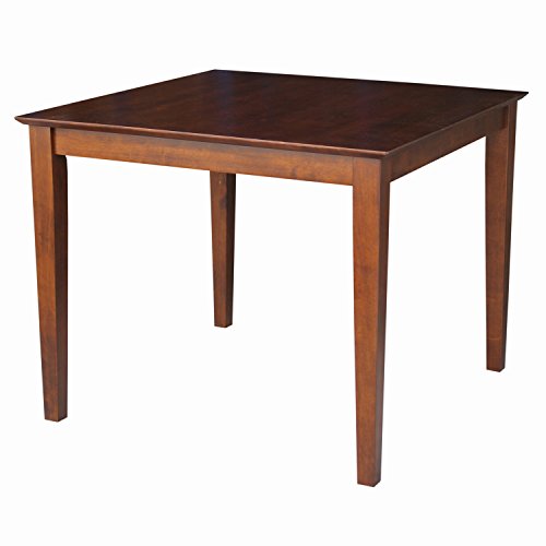 International Concepts - Mesa de madera maciza con patas agitadoras, 91 x 91 cm, color espresso