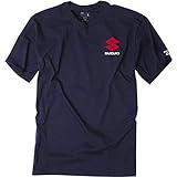 Factory Effex Unisex-Adult Suzuki Shutter T-Shirt (Navy, Large), 1 Pack