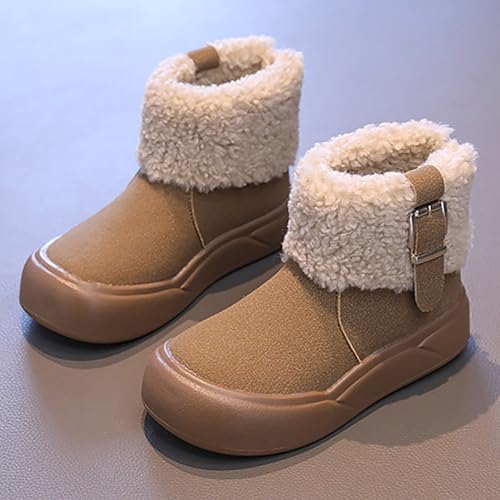IWIHMIV Girls Snow Boots Warm Walking Outdoor Shoes with Zipper Girls Warm Ankle Boots Thickened Snow Ankle Boots3