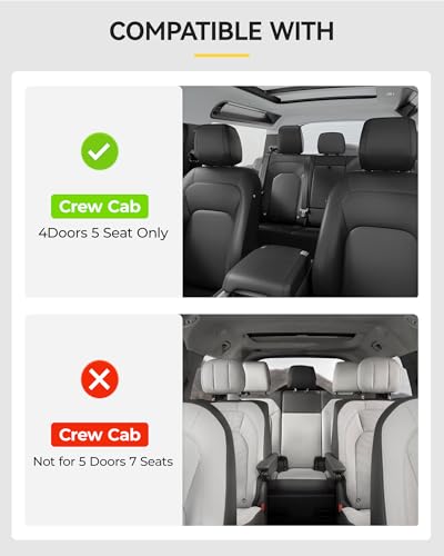 3W Floor Mats Fit 2020-2025 Land Rover/Range Rover Defender (for Defender 110), TPE All Weather Custom Fit Floor Liner Land Rover Defender 1st, 2nd Row Floor Liners, Black(Full 4 Doors 5 Seat only)