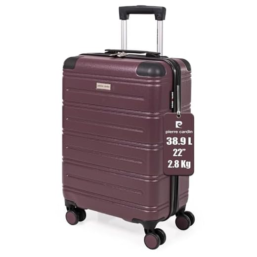 Pierre Cardin Maleta rígida ABS - Maleta de viaje con 8 ruedas giratorias | Mango telescópico de arrastre | Maleta de cara dura Lyon CL889