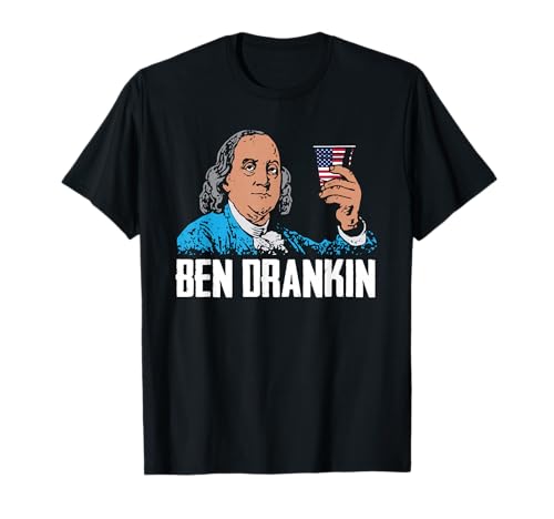 Ben Drankin 4th of July Benjamin Franklin Men Women USA Flag T-Shirt