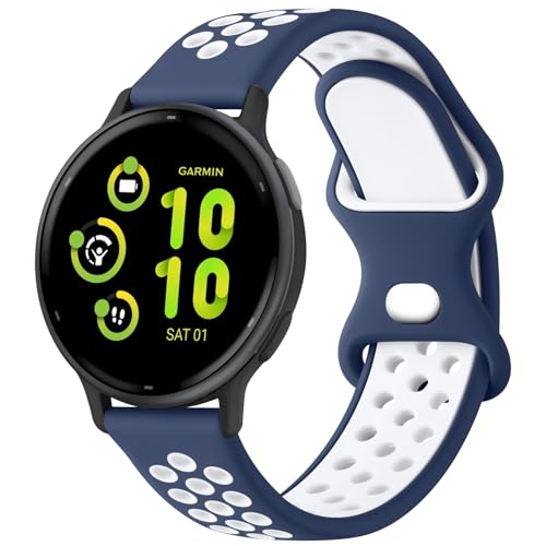 Meliya for Garmin Vivoactive 5 / Vivoactive 3 Watch Band, Garmin Venu 2 Plus / Venu Sq / Venu Watch Bands Women Men, Soft Silicone Sport Replacement Strap for Garmin Vivoactive 5, Vivoactive 3 Music,