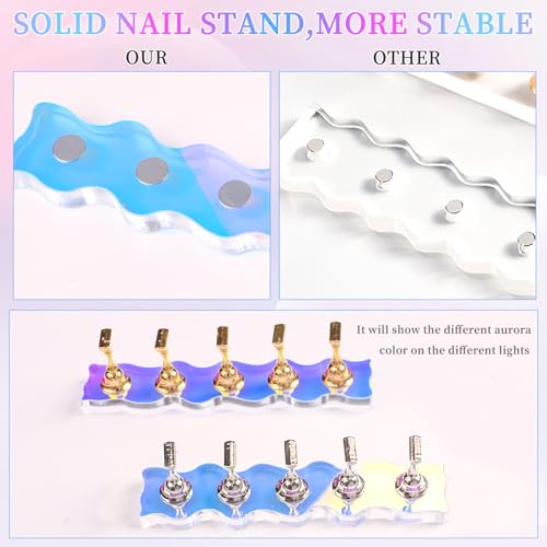 Support à ongles Aurora présentoir nail art et mastic adhésif capsules - 6