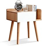  Table D\'Appoint Tables de chevet Meubles de chambre à coucherTable de nuit en bois de hêtre importé à tiroir unique, casier minimaliste, table d\'appoint de chambre à coucher, armoires de rangement