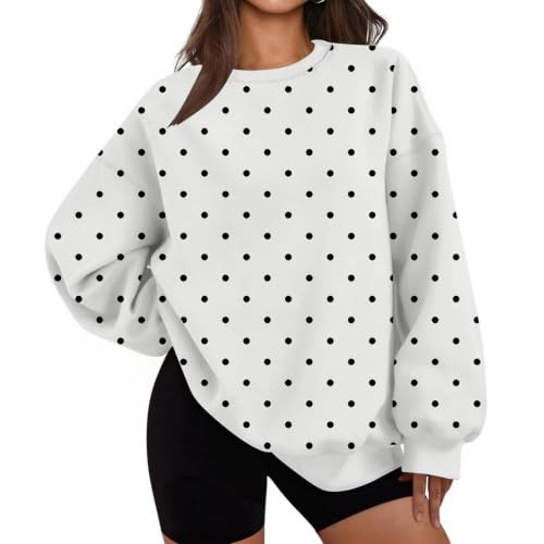Rikbuig Oversized Sweatshirt Women Crewneck Fleece Pullover Sweatshirts - image 2