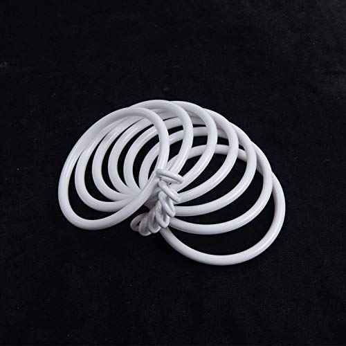 Wenkoni Metal Curtain Rings,Eyelet Rings 1.5-Inch(38Mm) Inner Diameter,Set Of 20.(Color:milky White) #TOP3